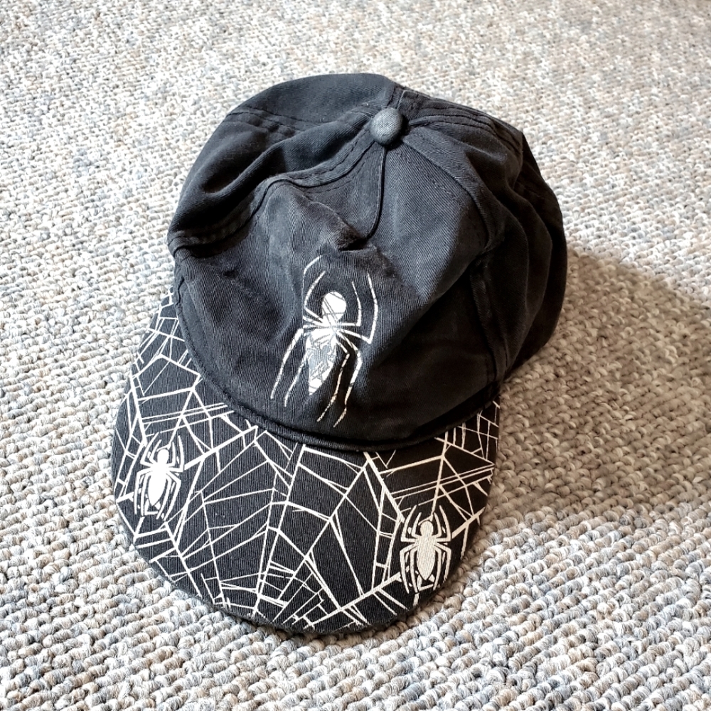 4-6 Boys Spider-Man Black Baseball Cap. GUC